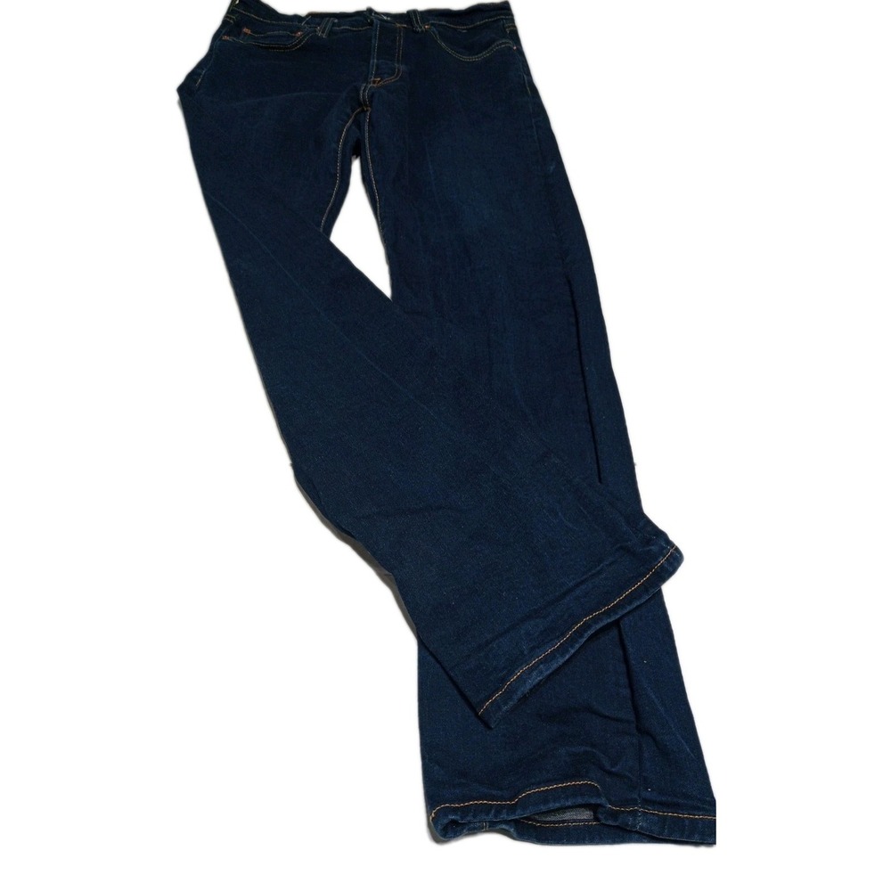 Levi's 501 Straight Leg Jeans Mens 32x32 Blue Denim Cotton Dark Wash Regular Fit - Picture 3 of 9